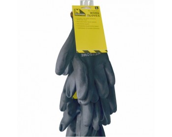 Clip Strip of Large, PU Coated Work Gloves